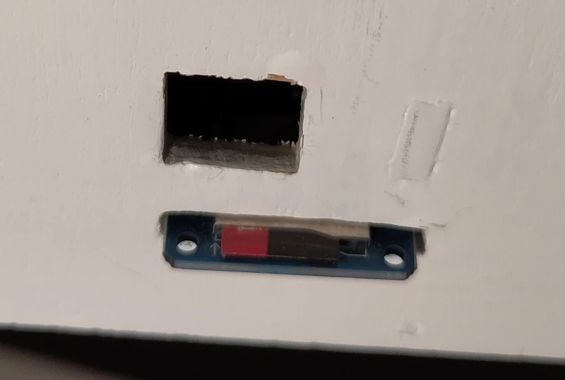 SD card (bottom) and USB port (top)