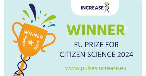 INCREASE (Intelligent Collections of Food-Legume Genetic Resources for European Agrofood Systems) reçoit le prix de l'UE pour la science citoyenne 2024